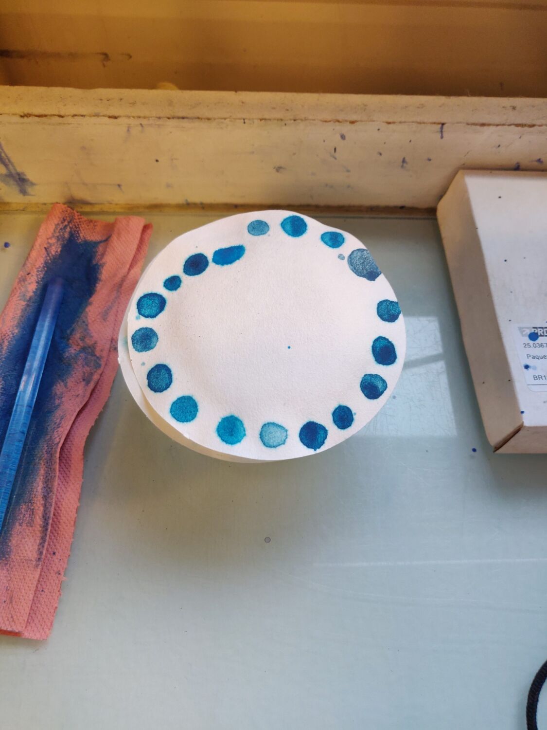 Photo du résultat d'un essai et contrôle sur béton granulat