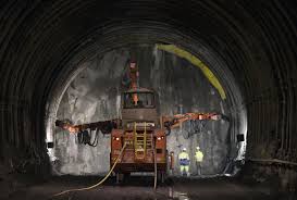 Photo du minage du tunnel de frejus