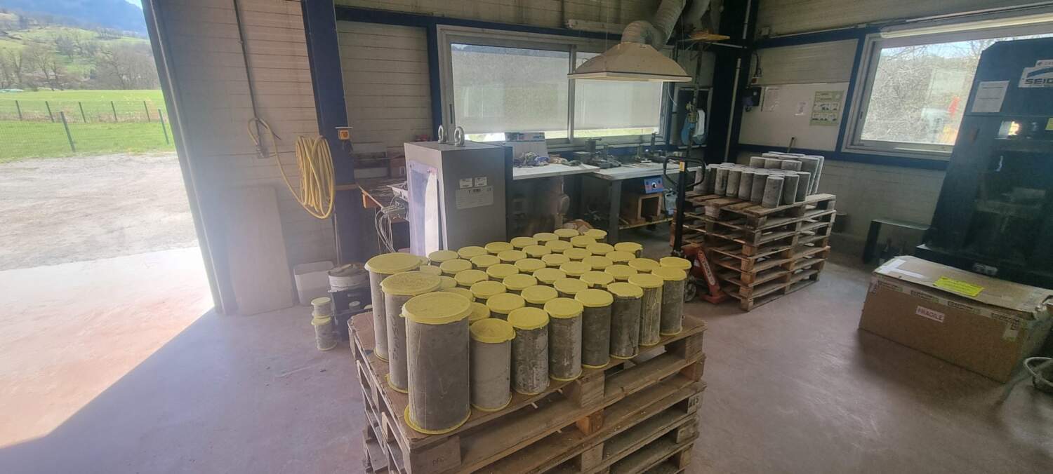 Photo d'éprouvettes béton